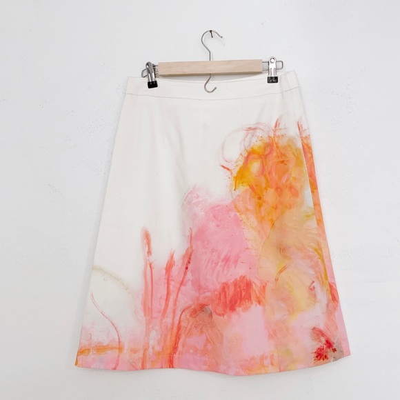 Anthropologie Dresses & Skirts - 🍊 Anthro Watercolor A-Line Skirt Claire Dejardin